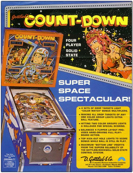 flipper gottlieb countdown 1979 - flyer -