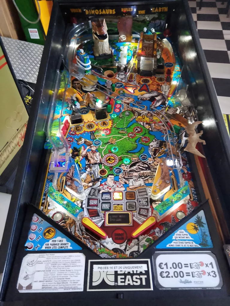 Flipper DataEast Jurassic Park 1993 plateau