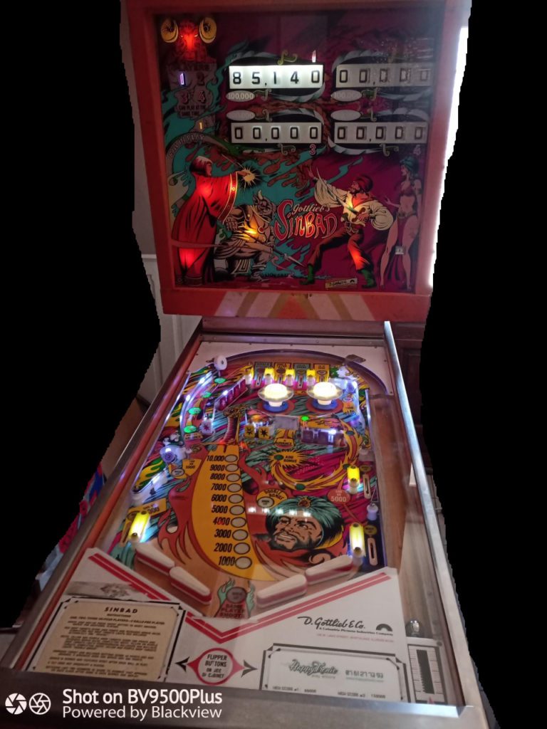 flipper gottlieb sinbad electro mecanique 1975 - vue exterieure