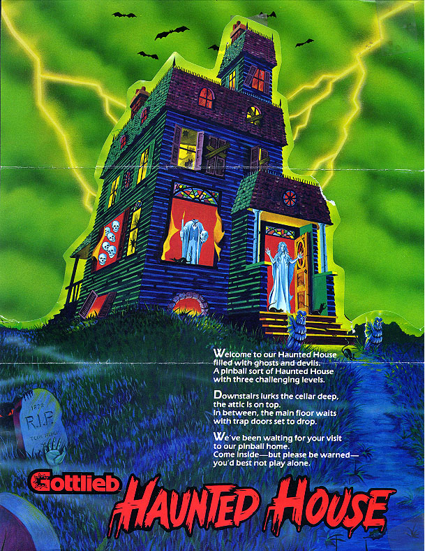 Flipper Gottlieb Haunted House 1982 - flyer-