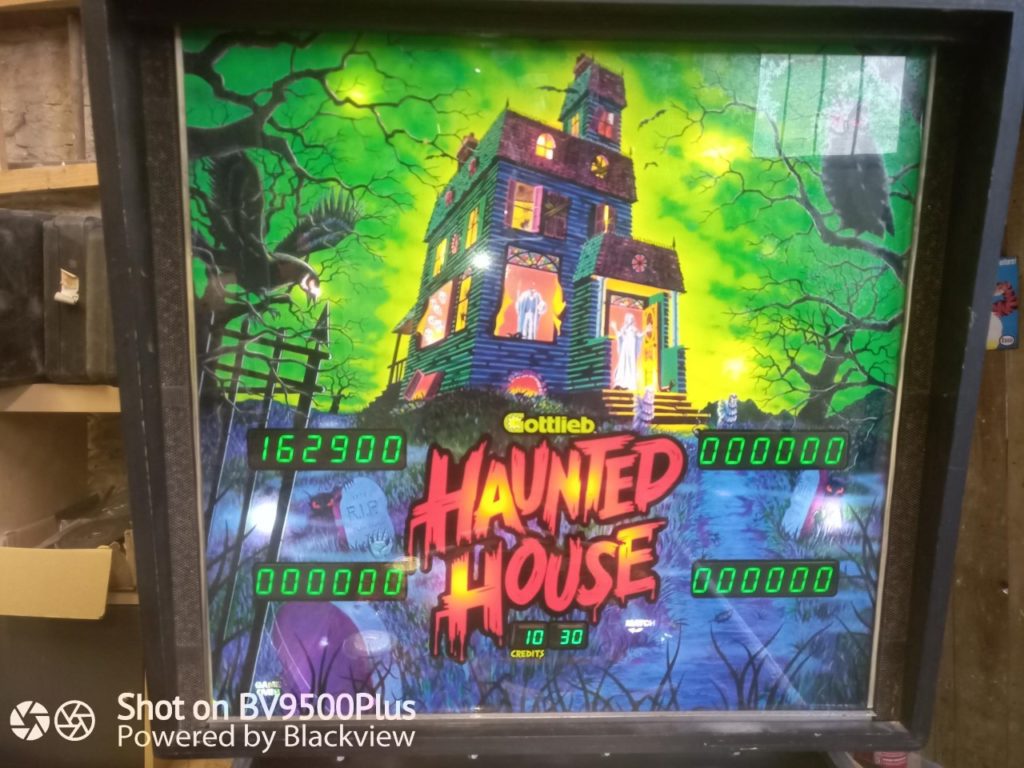 Flipper Gottlieb Haunted House 1982 -backglass-