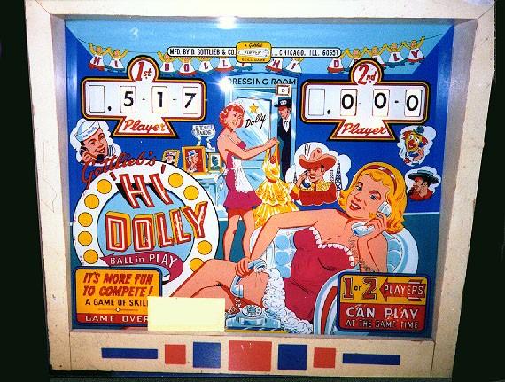 Flipper Gottlieb Hi Dolly 1965 - backglass -