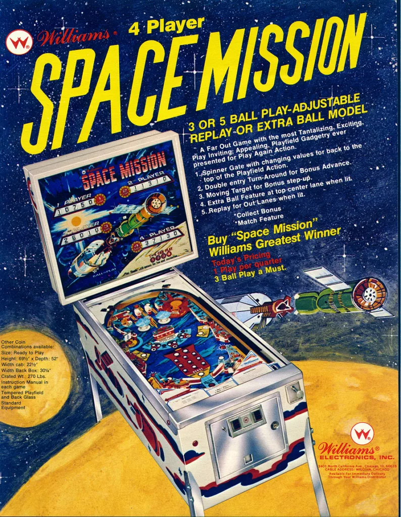 Flipper williams space mission 1975 - flyer -