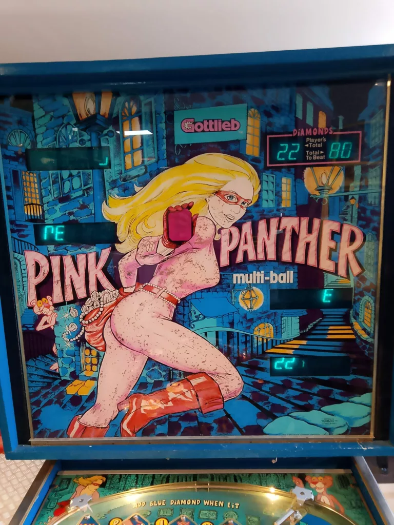 Flipper Gottlieb Pink Panther 1981 - backglass -