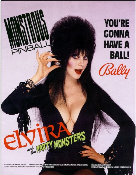 Flipper bally Elvira and the party monsters 1991 - flyer
