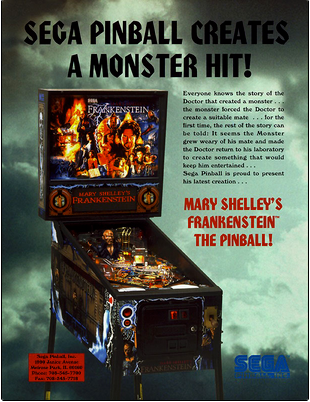 Flipper Mary Shelley's Frankenstein - affiche