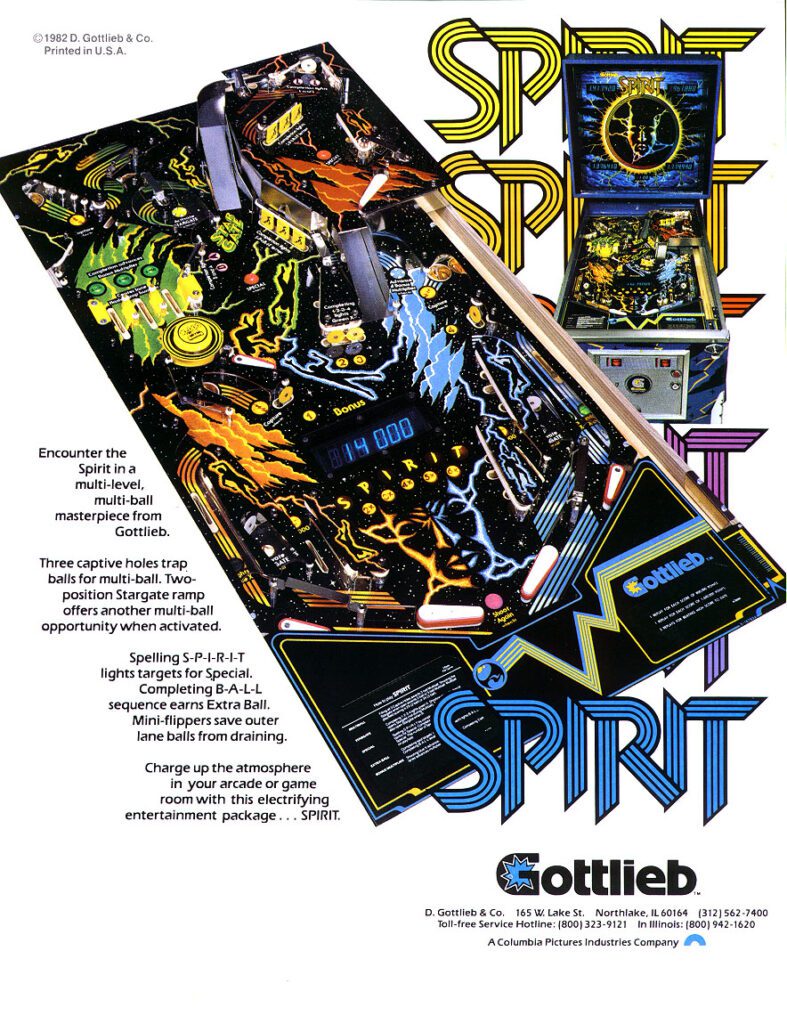 Flipper-Gottlieb-Spirit 1982 - flyer