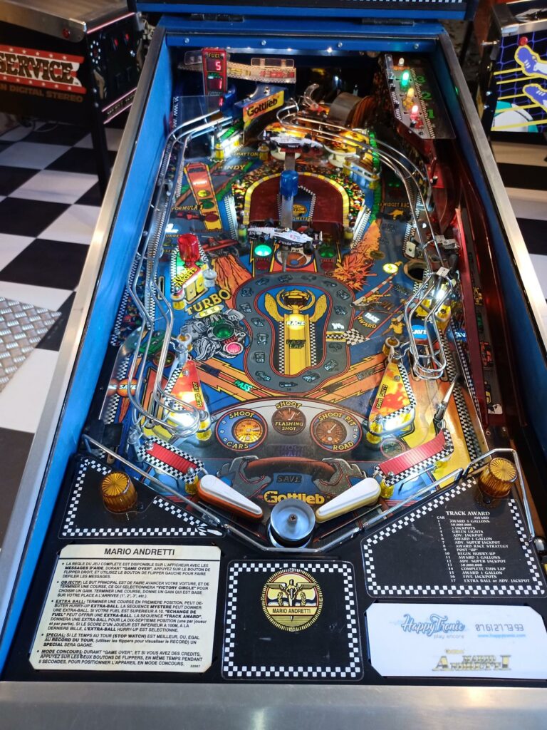 Flipper Gottlieb Mario Andretti 1995 - plateau -