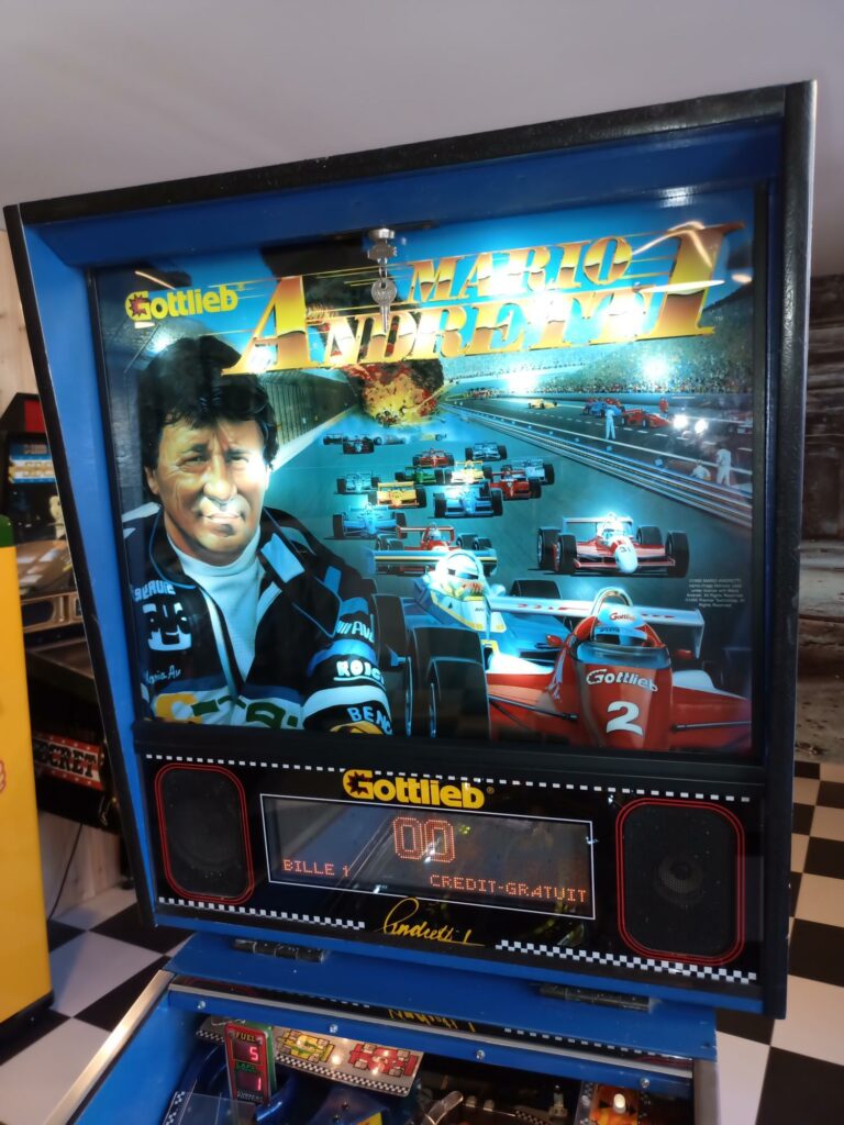 Flipper Gottlieb Mario Andretti 1995 - backglass -