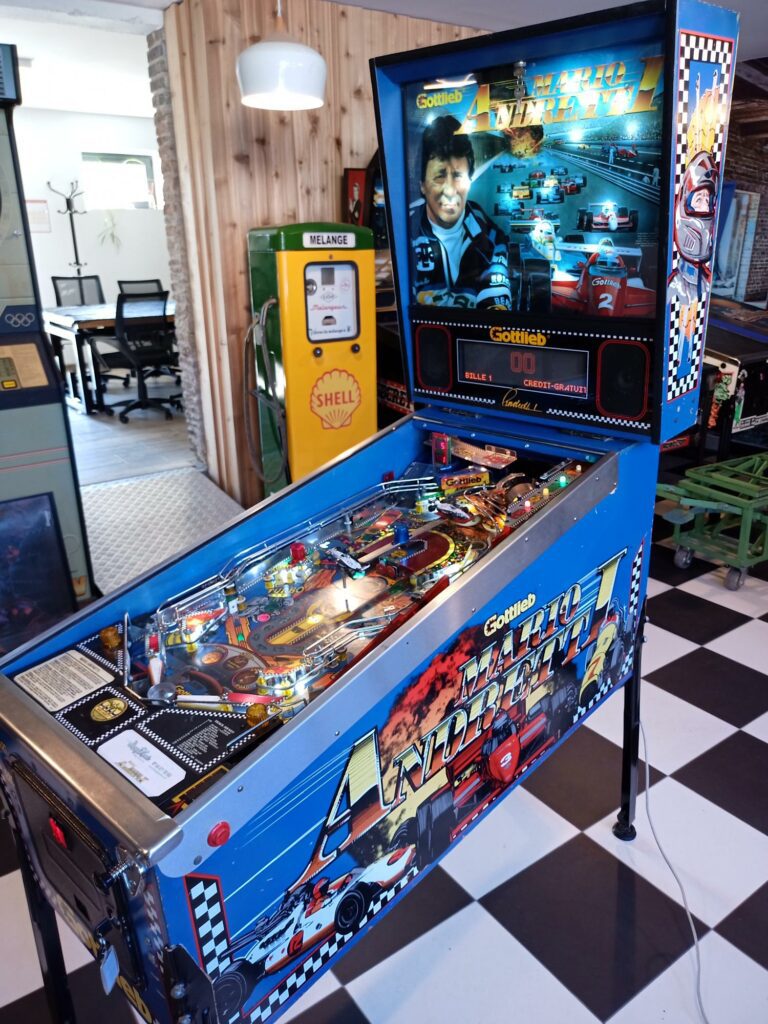 Flipper Gottlieb Mario Andretti 1995 - vue exterieure -