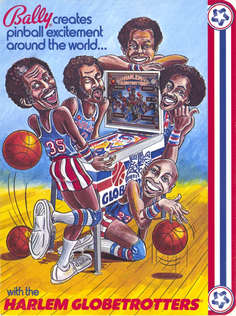 flipper bally harlem globe trotters 1978 - flyer -