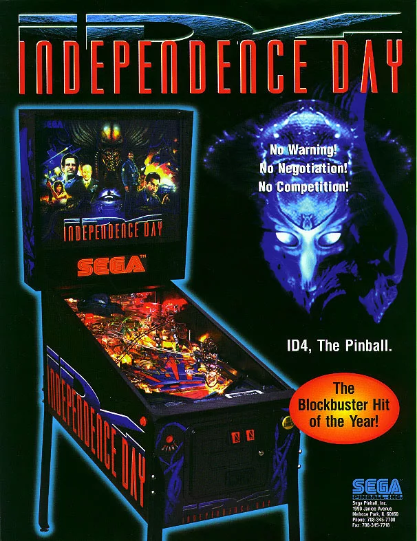 Flipper Sega Independance day 1996 - flyer -