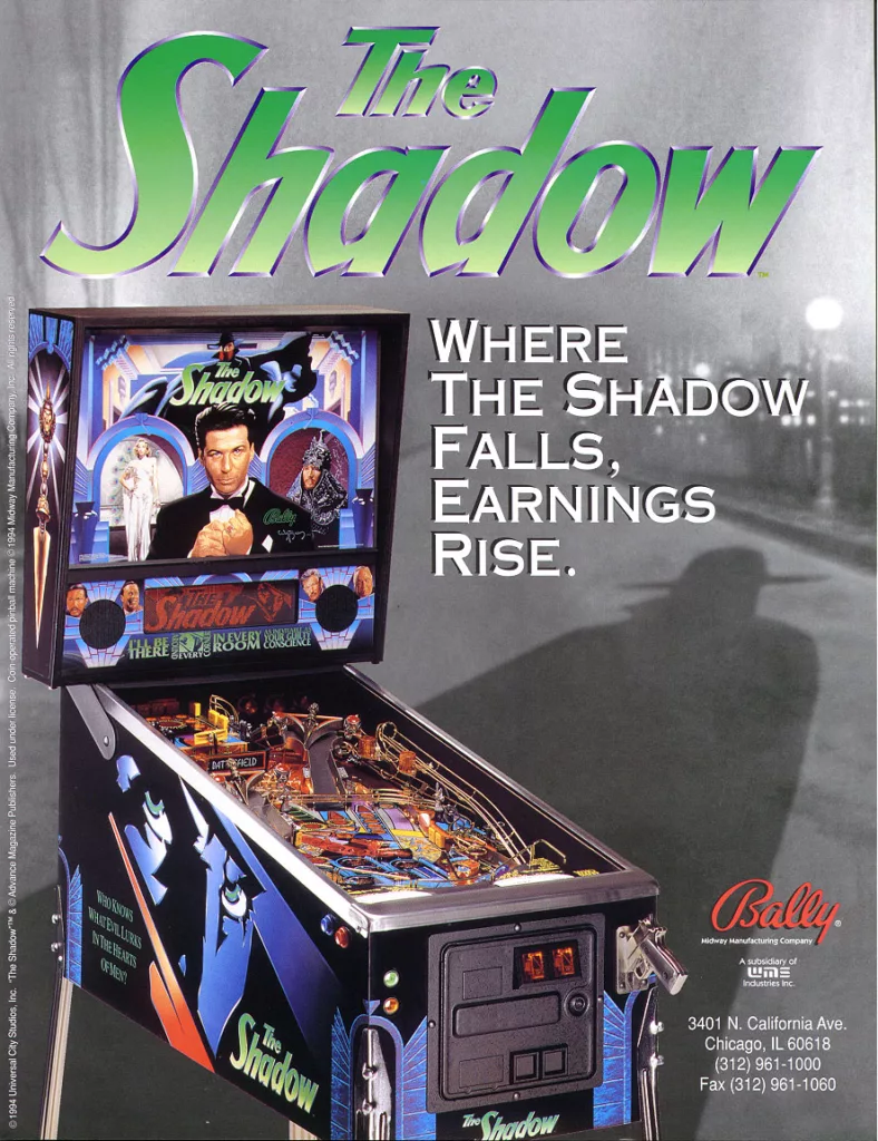 Flipper Williams the shadow 1994 - Flyer -