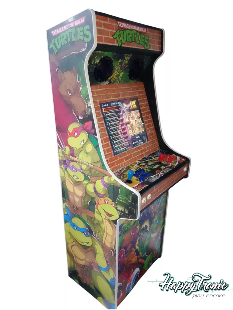Borne arcade neuve multi jeux - Tortues Ninja - vue de coté