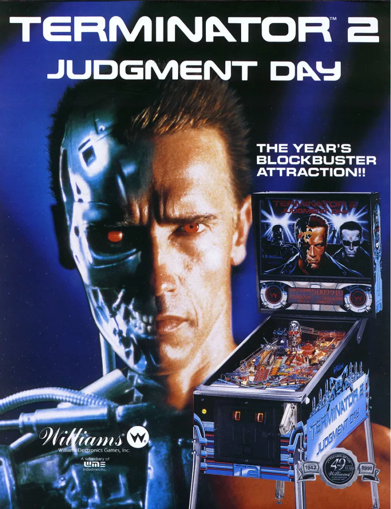 Flipper williams terminator 2 -1991- flyer