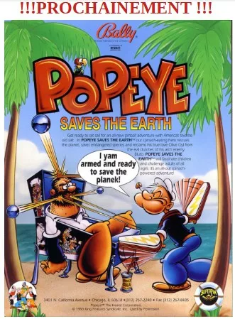 Flipper williams popeye 1993 - flyer -