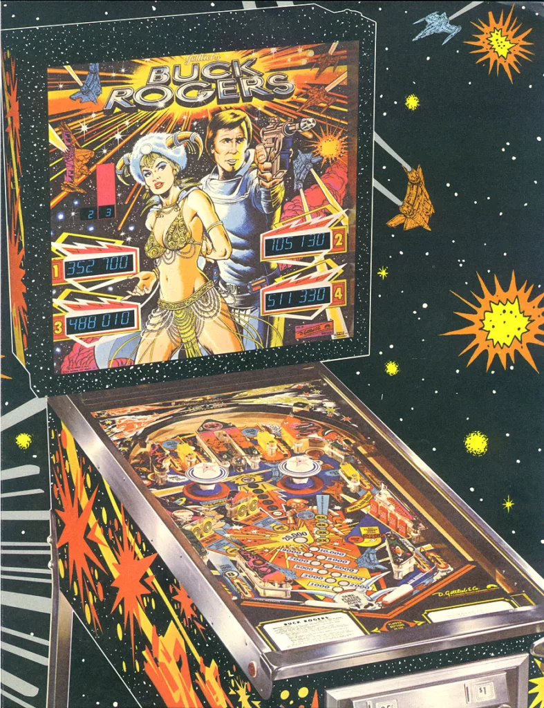 flipper gottlieb buck rogers -1980 - flyer