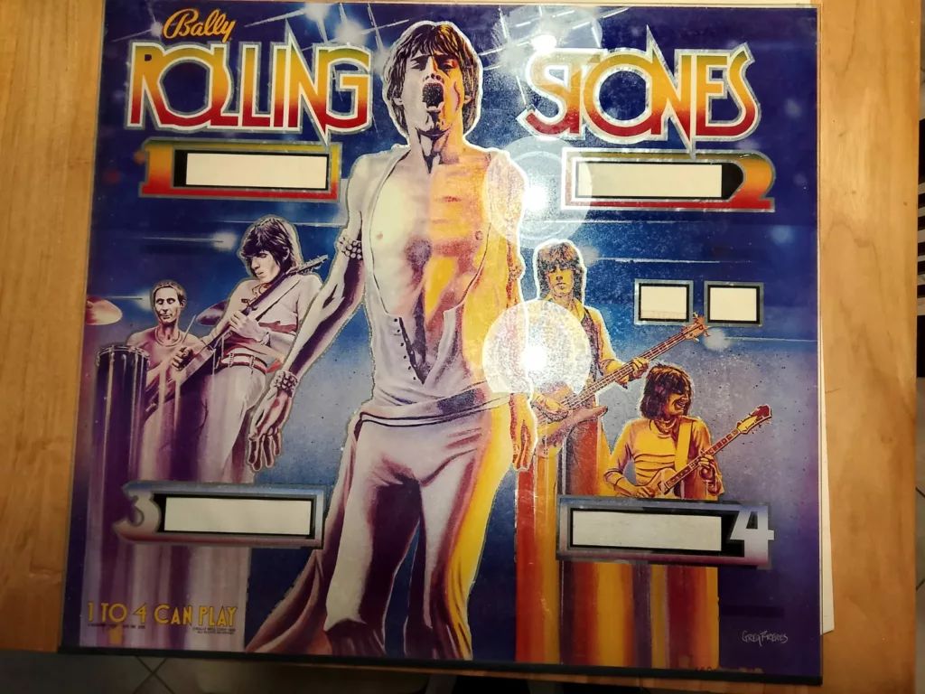 flipper bally rolling stones 1980 - backglass