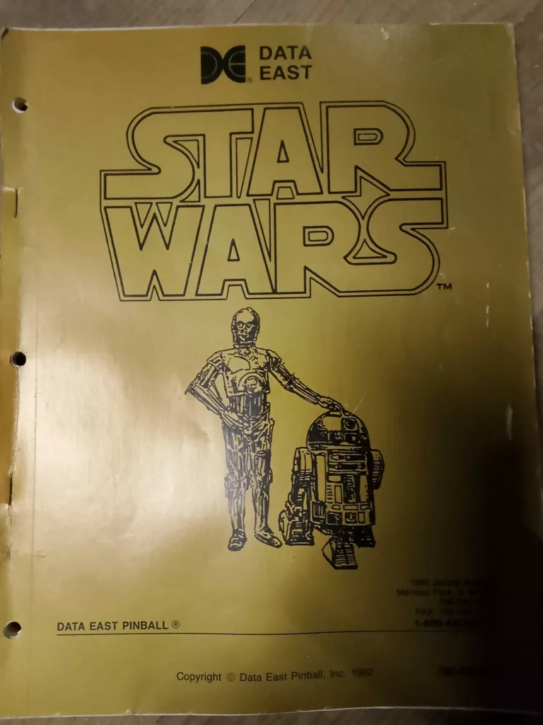 Flipper DataEast starwars - 1992 - documentation