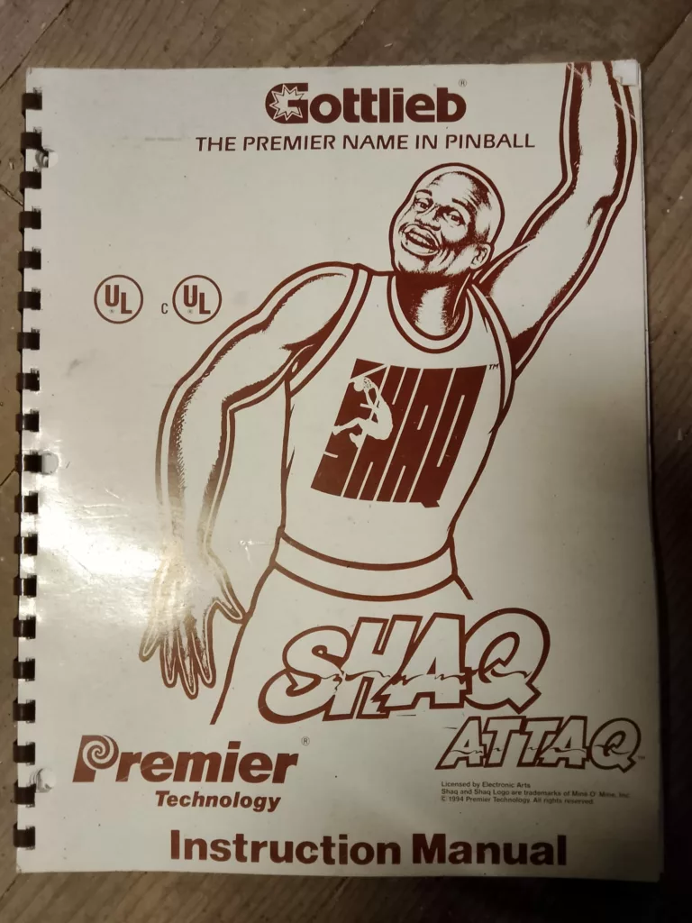 Flipper gottlieb shaq attaq - 1995- documentation