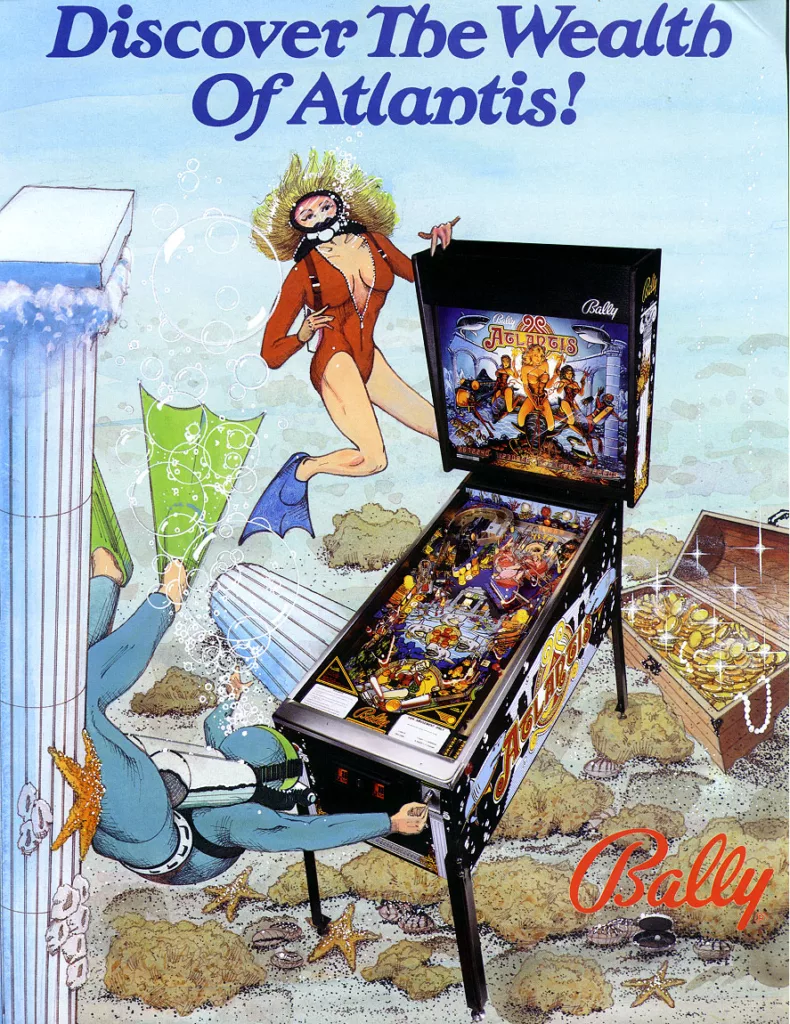 flipper bally atlantis 1989 - flyer -