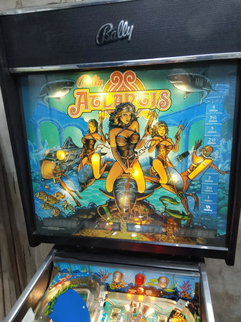 flipper bally atlantis 1989 - backglass -