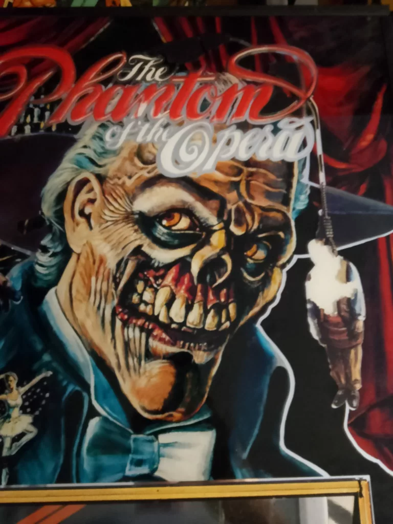flipper dataeast the phantom of the opera - 1988- backglass -