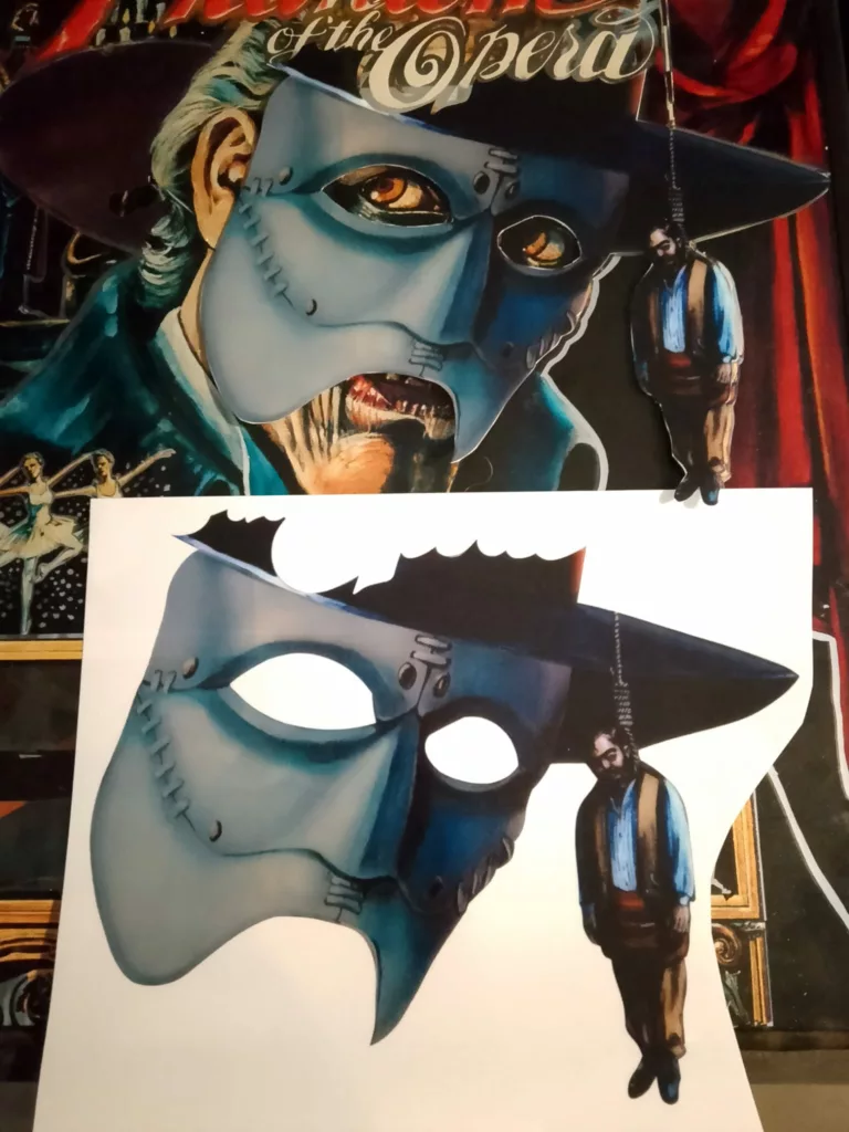 flipper dataeast the phantom of the opera - 1988- backglass -