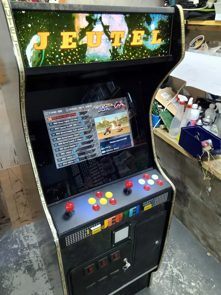 borne arcades 80s multijeux vue de face