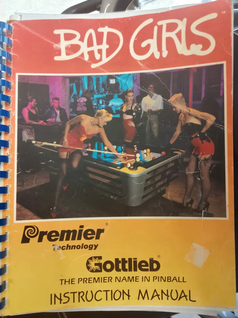 Flipper gottlieb badgirls - 1988 - documentation originale